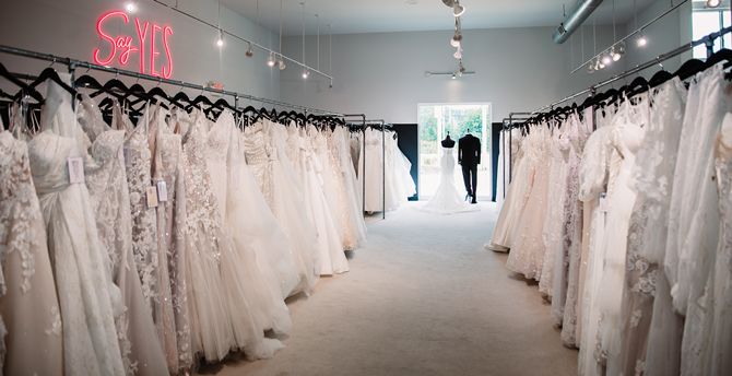 Brandi’s carries both traditional gowns and those that push the envelope for their market. “We do have very unique dresses that customers walk in and go ‘people really buy this?’ and they laugh at it,” Brandi says. “And we’re like ‘yes, we love it!’ So we get a little bit of everything!”