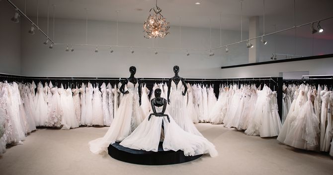 Seeing a need, Brandi's invested quite a bit into its plus-size stock, a niche which has exploded for them. 'It really has just spread like wildfire, with brides talking to other brides saying ‘where did you get your dress?' and they mention us,” owner Brandi Nehmer says.