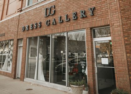 Dress Gallery s 1920s building in Historic Delano in Wichita, Kansas. Since 2008, the store has expanded twice, taking next-door storefronts each time.
