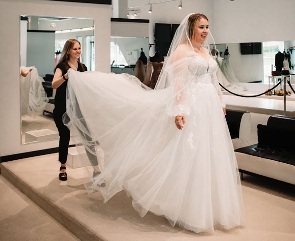 Brandi's Platinum Rewards program offers various specials and discounts to brides who order their wedding gown, bridesmaids dresses and moms' dresses at the boutique. 'We try and make it a one-stop shop for everybody,' owner Brandi Nehmer says. 'Basically it's just rewarding our customers for spending money with us.'